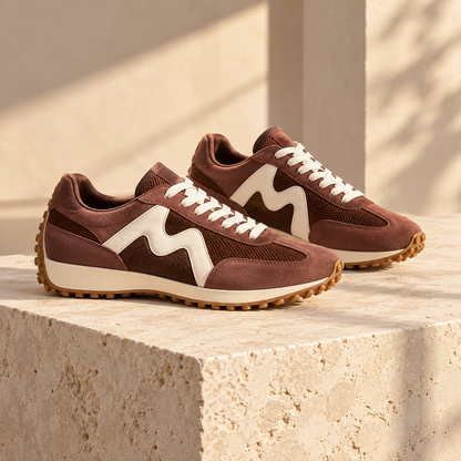 Nestquora Women Retro Contrast Runner Sneakers