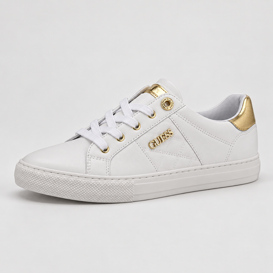 Nestquora Women White Gold Casual Sneakers