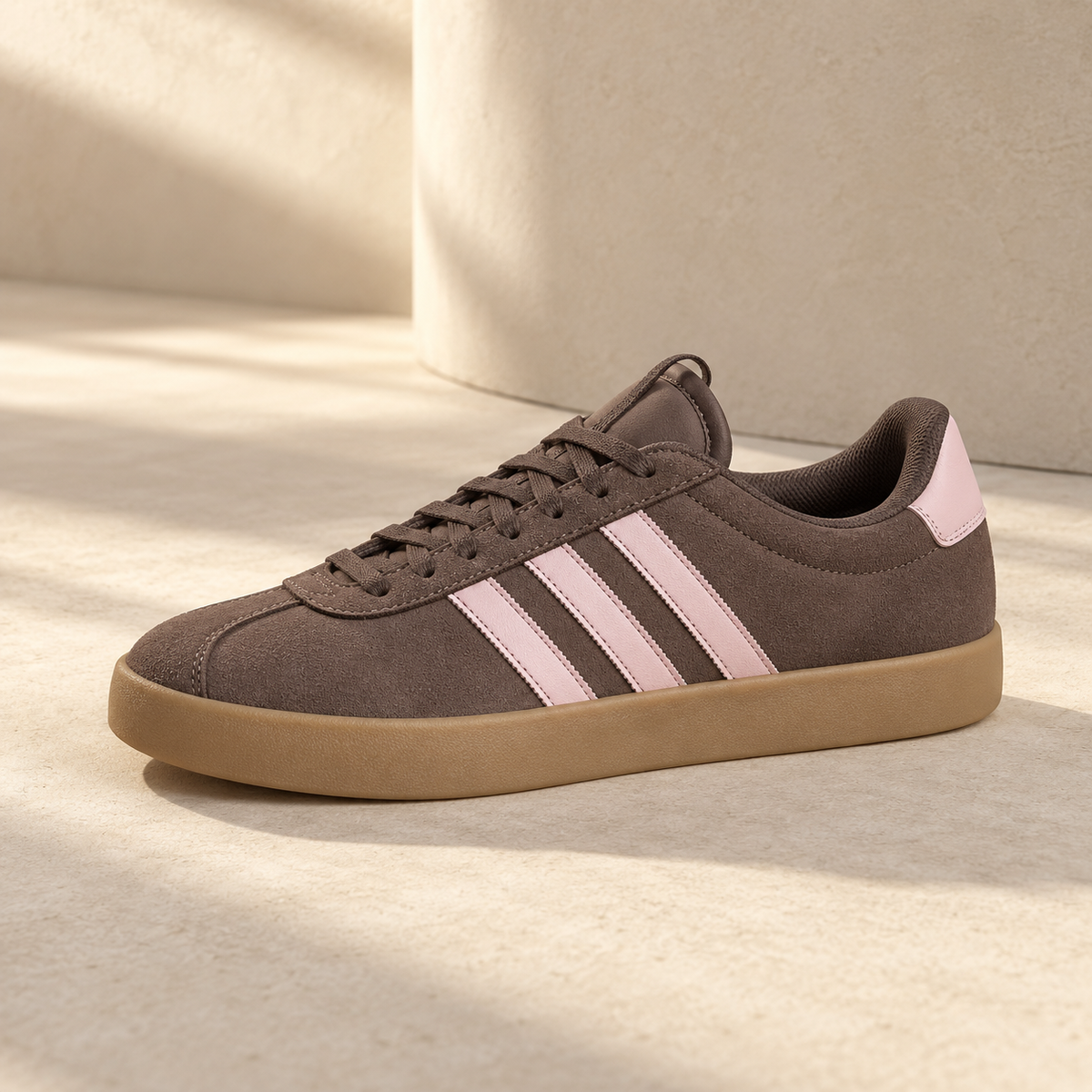 Nestquora Women Brown Stripe Gum Sneakers