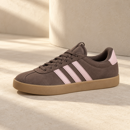 Nestquora Women Brown Stripe Gum Sneakers
